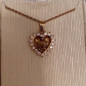 NEW Disney Mickey Mouse Diamond encrusted necklace